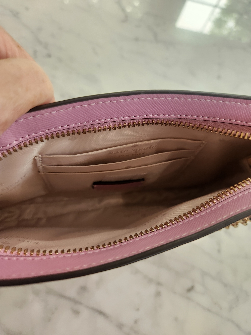 Kate spade Pink Leather with Gold Chain Shoulder Bag, BRAND NEW. - Picture 3 of 3